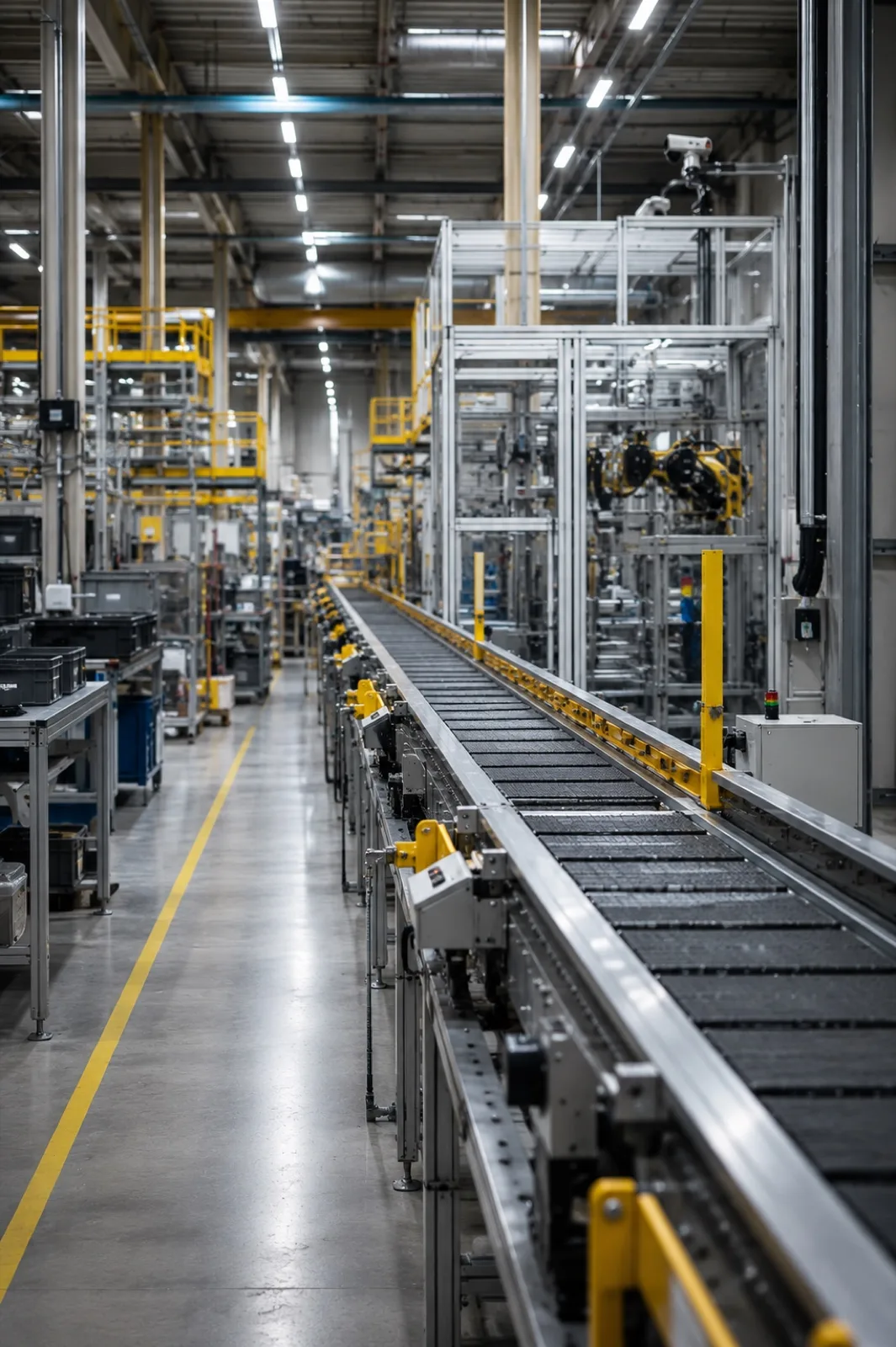 Geautomatiseerde productielijn met transportband